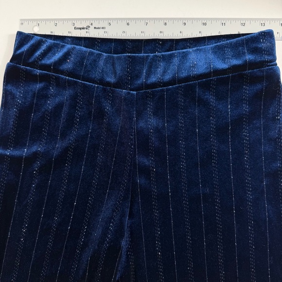Vilagallo Venus Navy Velvet Glitter Stripe Cocktail Pants – EU 38 / US 6 – NWT - Picture 9 of 11